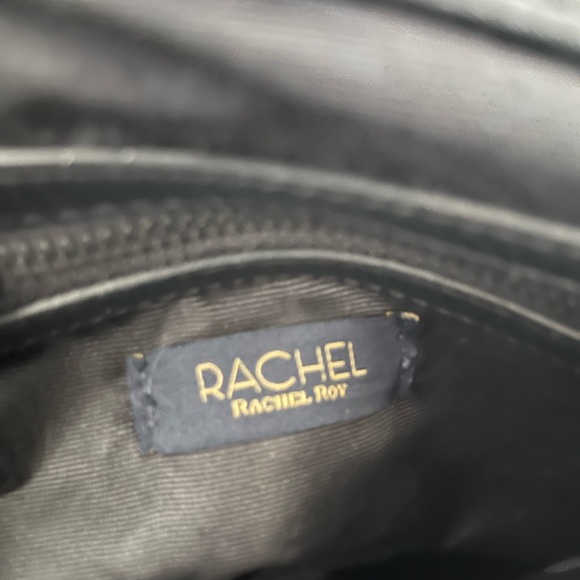 Rachel Roy Black Pebbled Leather Crossbody Shoulder Messenger Bag Hobo Purse - Picture 11 of 14